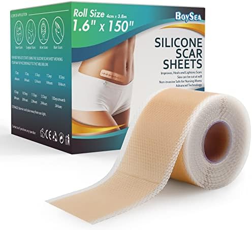 Hojas de Silicona Profesional para Cicatrices (Rollos de 1.6 x 150) - Tratamiento para Remoción de Cicatrices - Cinta Reutilizable para Keloides, - imagen 1