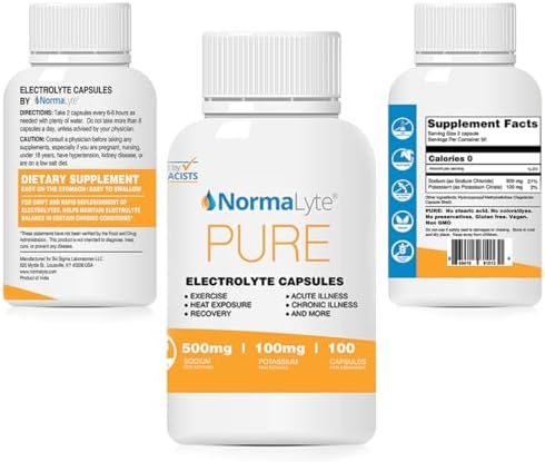 Cápsulas de Electrolitos NormaLyte - Rehidrata y Mejora el Rendimiento - Pastillas de Sal con Minerales Esenciales para Energía y Recuperación - imagen 3