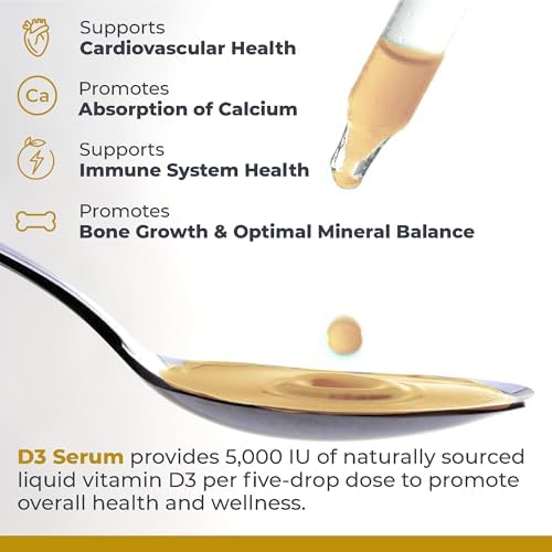 Suero de Vitamina D3 de Premier Research Labs - Gotas de Aceite Líquido de Vitamina D para Adultos, 5000 IU, Sublingual - 0.43 Fl Oz, 1 Botella - imagen 4