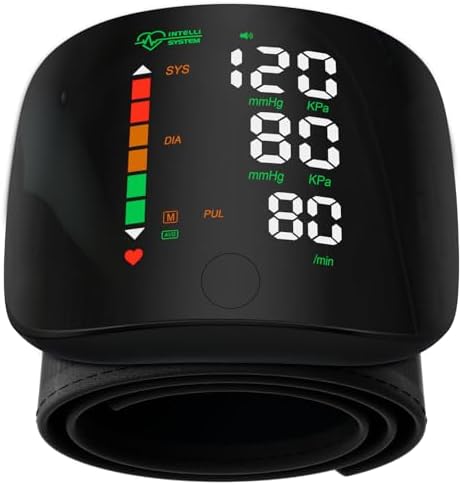 Monitor de Presión Arterial de Muñeca Double Love con Pantalla LED, Táctil, Memoria de 99x2 Lecturas y Estuche (Negro) - imagen 1