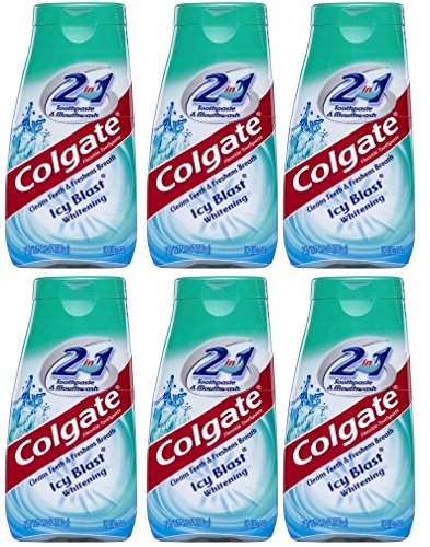 Pasta dental y enjuague bucal Colgate 2 en 1 Blanqueador Icy Blast, 4.6 tubos, 27.6 oz, paquete de 6 - imagen 4