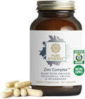 Complejo de Zinc PURE SYNERGY | Suplemento Natural y Vegano para el Sistema Inmunológico | Con Vitamina C y Alimentos Orgánicos (60 Cápsulas) - imagen 1