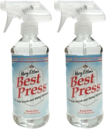 Mary Ellen's Best Press - Paquete de 2 - Spray de Almidón Alternativo para Planchar, Sin Fragancia, 16.9 oz - Resistente a Arrugas y Protección - imagen 1