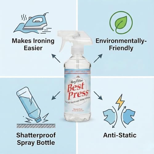 Mary Ellen's Best Press - Paquete de 2 - Spray de Almidón Alternativo para Planchar, Sin Fragancia, 16.9 oz - Resistente a Arrugas y Protección - imagen 2