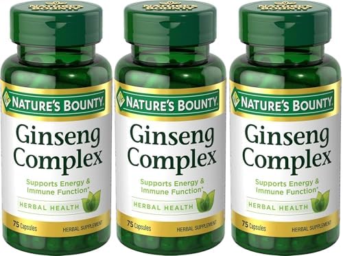 Cápsulas de Salud Herbal Nature's Bounty Ginseng Complex 75 unidades (Paquete de 3) - imagen 1