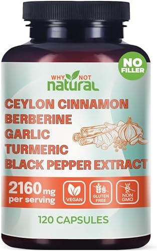 Cápsulas Orgánicas de Canela de Ceilán 5 en 1 con Berberina, Ajo, Cúrcuma y Extracto de Pimienta Negra - imagen 1