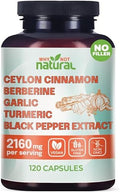 Cápsulas Orgánicas de Canela de Ceilán 5 en 1 con Berberina, Ajo, Cúrcuma y Extracto de Pimienta Negra - imagen 1