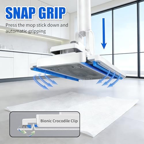 Mopa y Barrido Mini SOPAMI con Mango Extensible de 55, Ideal para Esquinas, Paredes y Pisos de Madera y Mármol, Incluye 2 Paños Reutilizables y 1 - imagen 2