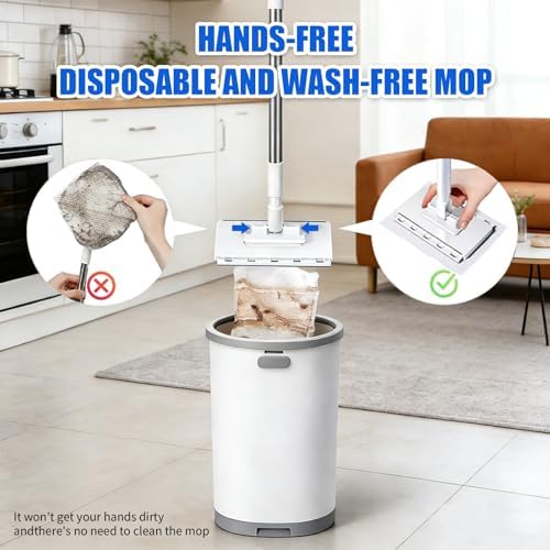 Mopa y Barrido Mini SOPAMI con Mango Extensible de 55, Ideal para Esquinas, Paredes y Pisos de Madera y Mármol, Incluye 2 Paños Reutilizables y 1 - imagen 5