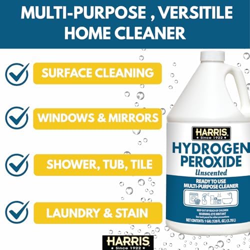 HARRIS Peróxido de Hidrógeno Listo para Usar, 128oz, para Cocina, Baño, Lavandería y Hogar, con Embudo de Llenado Fácil, Sin Fragancia - imagen 2