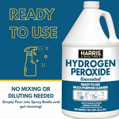 HARRIS Peróxido de Hidrógeno Listo para Usar, 128oz, para Cocina, Baño, Lavandería y Hogar, con Embudo de Llenado Fácil, Sin Fragancia - imagen 3