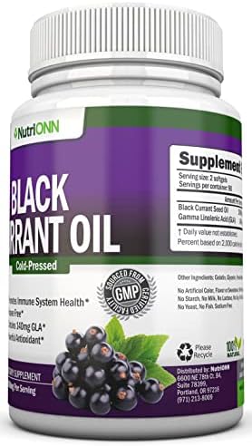 Aceite de Grosella Negra - 1000 mg - 180 Cápsulas Blandas - Aceite de Semilla de Grosella Negra Prensado en Frío - Libre de Hexano - 140 mg de GLA - imagen 5
