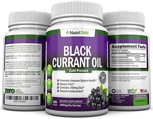 Aceite de Grosella Negra - 1000 mg - 180 Cápsulas Blandas - Aceite de Semilla de Grosella Negra Prensado en Frío - Libre de Hexano - 140 mg de GLA - imagen 6