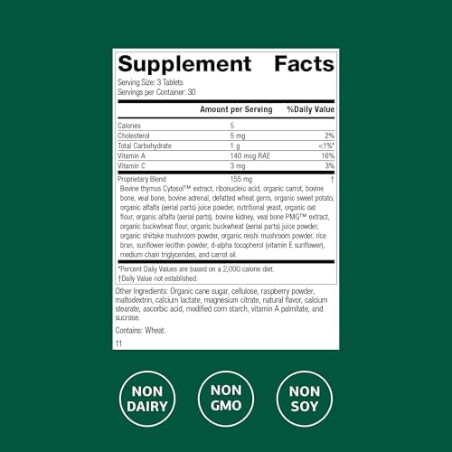 Congaplex Masticable de Standard Process - Suplemento para el Sistema Inmunológico con Vitamina A - Apoya la Glándula Timo y la Síntesis de Proteínas - imagen 2