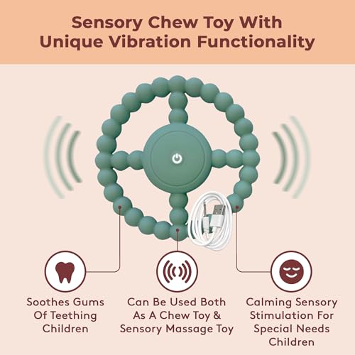Juguete de Masticar Sensorial Vibrante - Experiencia Sensorial Superior, Recargable por USB, 3 Niveles de Vibración, Ideal para Niños Autistas y Bebés - imagen 2