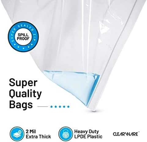 Paquete de 12 Bolsas Plásticas Grandes con Cierre, Tamaño 20 Galones 24 x 32, Bolsas de Almacenamiento Extra Grandes, para Ropa, Viajes y Mudanzas, - imagen 4