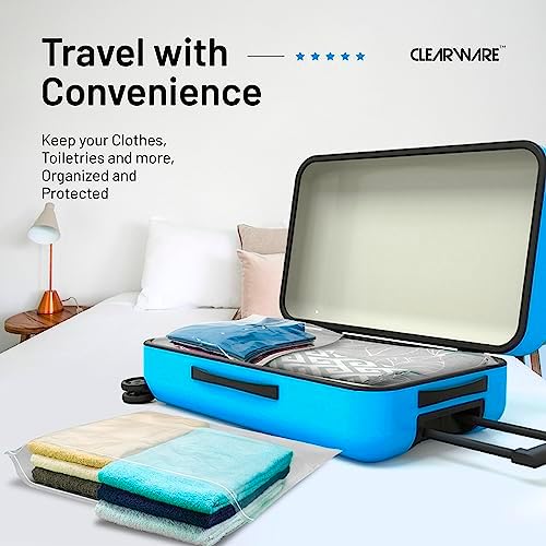 Paquete de 12 Bolsas Plásticas Grandes con Cierre, Tamaño 20 Galones 24 x 32, Bolsas de Almacenamiento Extra Grandes, para Ropa, Viajes y Mudanzas, - imagen 5