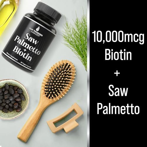 Combo Avanzado de Saw Palmetto + Biotina 2 en 1 para el Crecimiento del Cabello. Suplemento Vegano en Cápsulas con Extracto Natural de Saw Palmetto + - imagen 4