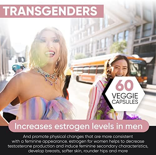 Píldoras para Aumento de Senos y Suplemento de Estrógeno para Mujeres, Hombres y Trans - 60 Píldoras de Crecimiento Mamario con Pueraria Mirifica - imagen 3