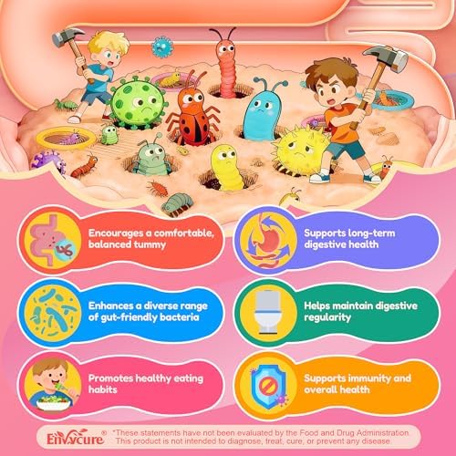 Gomitas Para Niños 2-4 Años y 4+ Para Salud Digestiva con Ajenjo, Nogal Negro, Clavo, Semillas de Calabaza, Vitamina C, D3 y Zinc (60 piezas) - imagen 4