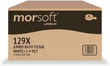 Rollos de Papel Higiénico Jumbo Morsoft by Morcon, 12 Rollos/Caja, 2 Capas, 100% Fibras Recicladas, Suave y Absorbente, Compatible con Dispensadores - imagen 2