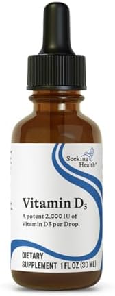 Gotas de Vitamina D3 Seeking Health - Suplemento para Huesos y Sistema Inmunológico - Vitamina D3 Líquida con Aceite de Oliva - 1 oz, 900 Porciones - imagen 1