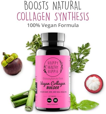 Suplemento Vegano de Colágeno - Aumentador a Base de Plantas para Cabello, Piel, Uñas y Tejido Conectivo - Ácido Hialurónico, L-Lisina, Gotu Kola - - imagen 2