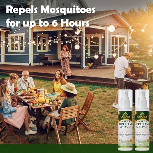 Spray Repelente de Mosquitos para Cuerpo, Tamaño Viaje, Ingredientes Naturales, Sin DEET, 4 Fl Oz, Paquete de 2 - imagen 4