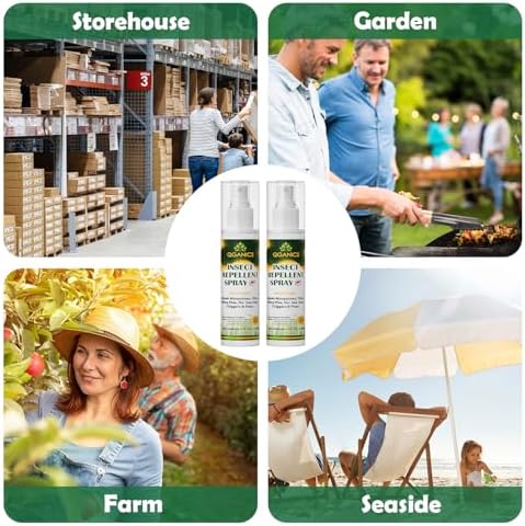 Spray Repelente de Mosquitos para Cuerpo, Tamaño Viaje, Ingredientes Naturales, Sin DEET, 4 Fl Oz, Paquete de 2 - imagen 6