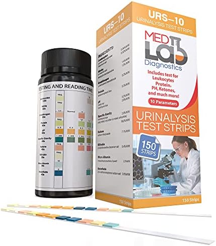 Tiras Reactivas de Orina Med Lab Diagnostics de 10 Parámetros para Análisis de Orina (150 Pzas) en Paquetes Sellados. Pruebas de Cetosis, pH, - imagen 5