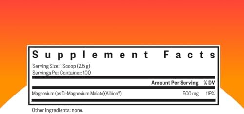 Polvo de Magnesio Malato Seeking Health - Suplemento Mineral para Huesos y Músculos - 500 mg, 100 Porciones, con Dimagnesio Malato para Mejorar - imagen 2