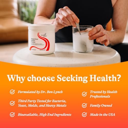 Polvo de Magnesio Malato Seeking Health - Suplemento Mineral para Huesos y Músculos - 500 mg, 100 Porciones, con Dimagnesio Malato para Mejorar - imagen 6