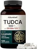 TUDCA 500mg con Bile de Buey 125mg por Porción, 120 Cápsulas – Suplemento de Apoyo a Sales Biliares, Fórmula Livamate de Alta Absorción | - imagen 1