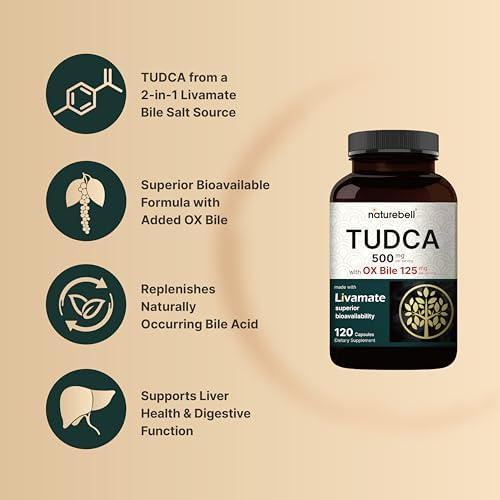 TUDCA 500mg con Bile de Buey 125mg por Porción, 120 Cápsulas – Suplemento de Apoyo a Sales Biliares, Fórmula Livamate de Alta Absorción | - imagen 3
