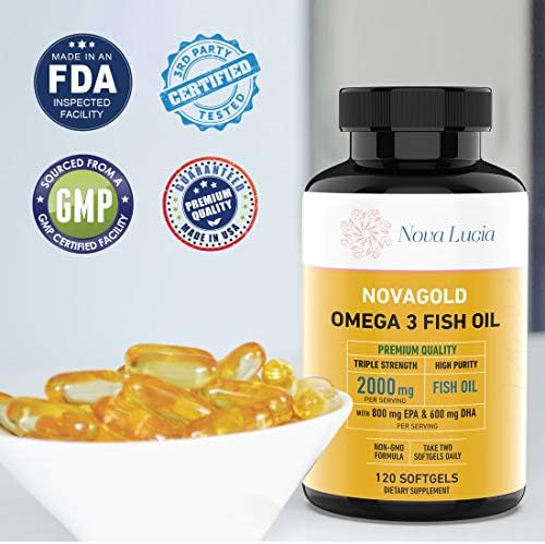 Omega 3 Aceite de Pescado NovaGold – Suplemento de 2000mg EPA DHA – Cápsulas Blandas Sin Eructos – Apoya Corazón, Cerebro, Articulaciones, Inmunidad - imagen 7