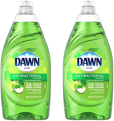 Jabón Antibacterial para Manos Dawn Ultra Aroma Flor de Manzana, Líquido para Lavado de Trastes (2) Botellas de 28 Onzas - imagen 1
