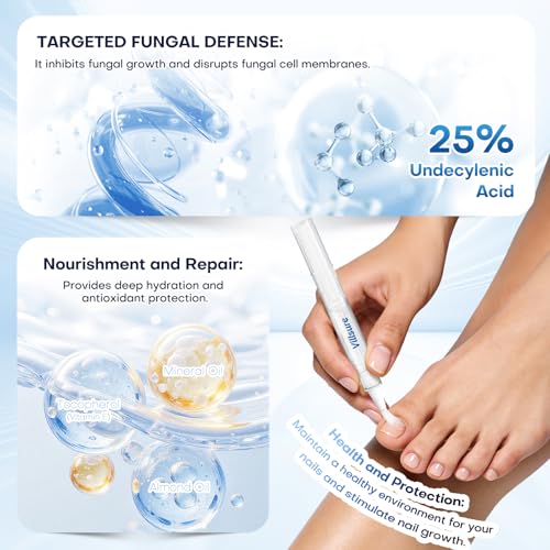 Bolígrafo para Hongos en Uñas Villsure - Tratamiento Extra Fuerte para Hongos, 25% Ácido Undecenoico, Aceite de Árbol de Té y Ingredientes Naturales, - imagen 6