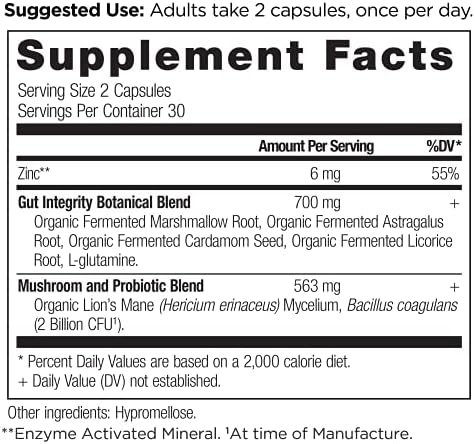 Suplemento de Salud Digestiva Ancient Nutrition para Intestino Permeable, Cápsulas de 60, con Raíz de Regaliz, Astrágalo, Malvavisco y L-Glutamina, - imagen 2