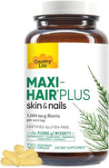 Country Life Maxi-Hair Plus Biotin, Suplemento Diario para Cabello, Piel y Uñas Saludables, 120 Cápsulas - imagen 1