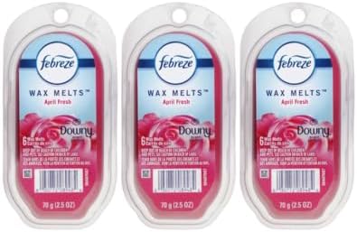 Cera Aromatizante Febreze Fresh de Abril, 3 Paquetes de 6 Cubos para Calentador, Cada Paquete de 2.5 OZ - imagen 1