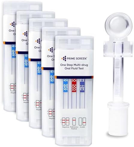 Kit de Prueba de Saliva Oral Screen [5 Paquetes] - 5 Paneles (AMP, COC, MET, OPI, THC) - ODOA-256 - imagen 1