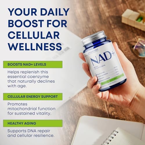 Suplemento de NAD+ con Nicotinamida Ribósido, Trans Resveratrol y Quercetina – Complejo NAD Plus para Energía, Cerebro y Soporte Mitocondrial – - imagen 7