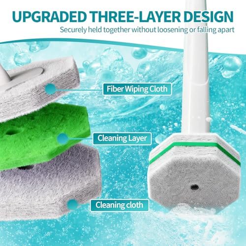 Cabezas de Cepillo de Baño 60 Piezas, Recargas para Varita de Baño Clorox, Diseño Práctico a Presión, Ideal para Uso en Casa y Comercial. - imagen 2