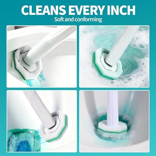 Cabezas de Cepillo de Baño 60 Piezas, Recargas para Varita de Baño Clorox, Diseño Práctico a Presión, Ideal para Uso en Casa y Comercial. - imagen 7