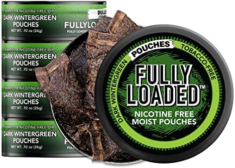 Chew Cargado - Paquete de 5 - Bolsitas de Invierno Verde Oscuro Sin Tabaco ni Nicotina. Ayuda a Dejar de Masticar, Escupir y Fumar. - imagen 1