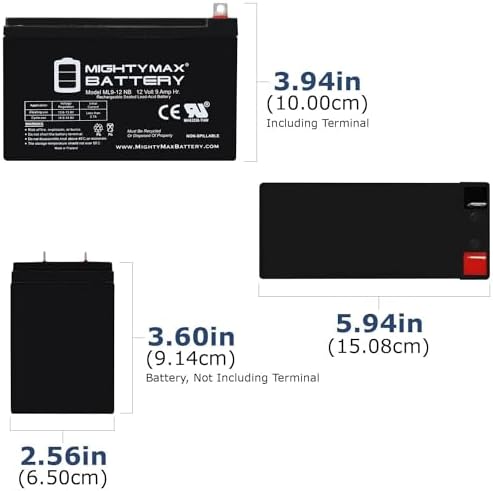 Batería de Reemplazo Mighty Max 12V 9AH para Generadores Portátiles Generac XG8000E - imagen 2