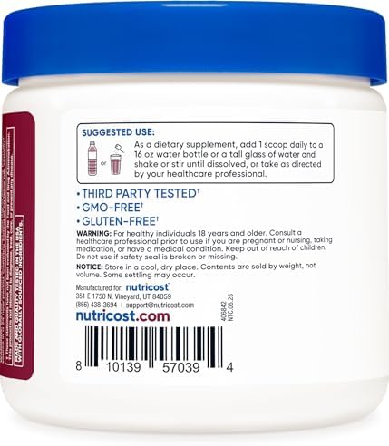 Nutricost Polvo de Bebida Energética (Uva) (60 Porciones) - Suplemento Pre Entreno con Sabores Naturales - Sin OGM, Sin Gluten - imagen 4