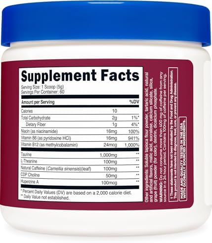 Nutricost Polvo de Bebida Energética (Uva) (60 Porciones) - Suplemento Pre Entreno con Sabores Naturales - Sin OGM, Sin Gluten - imagen 5