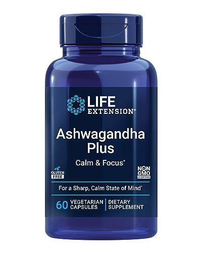 Life Extension Ashwagandha Plus Calm & Focus, Extracto de Ashwagandha y Menta, Fórmula Avanzada, 60 Cápsulas Vegetarianas - imagen 6