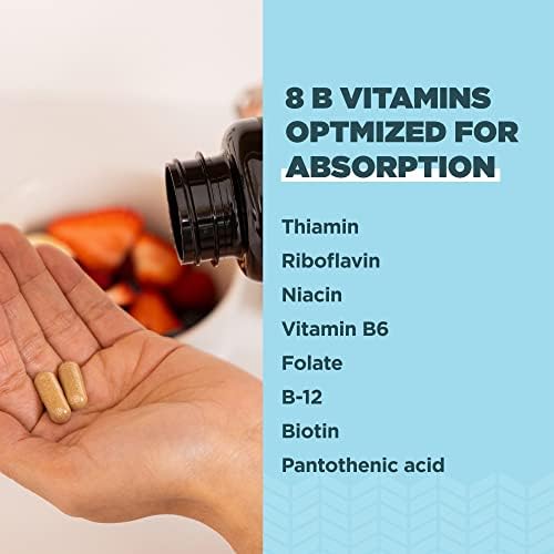Suplemento de Complejo de Vitamina B Ancient Nutrition, 8 Vitaminas B Balanceadas, Apoya Niveles de Energía Saludables, Hierbas Adaptogénicas, - imagen 4